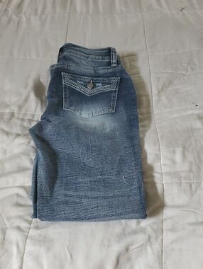 Straight Fit Men's Denim Jeans in Faded Blue